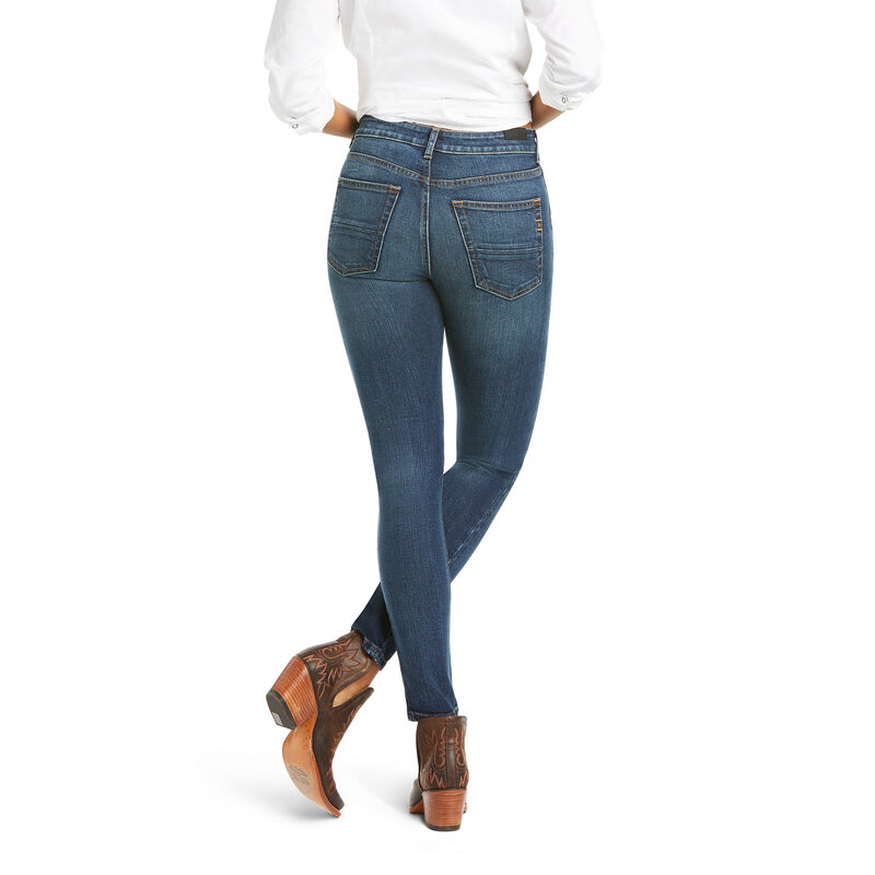 Ariat Western: Premium High Rise Skinny Stretch Pantalones Vaqueros Mujer - Azul Marino Azules (IGZP